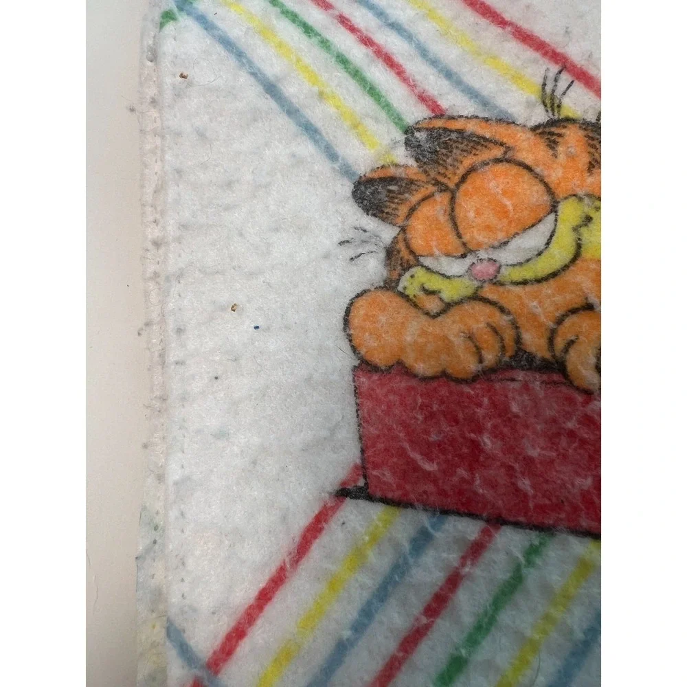 VTG‎ Garfield Blanket Multicolor Twin Size 1978 See pics